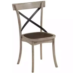 Kirklands Home Dining Chairs|White X-Back Wooden Dining Chairs, Set of 2