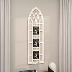 Clearance Whitewash Window Arch 3-Opening Collage Frame Collage Frames