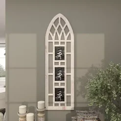 Clearance Whitewash Window Arch 3-Opening Collage Frame Collage Frames