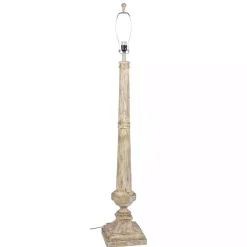 Kirklands Home Floor Lamps|Whitewashed Brown Resin Floor Lamp Tan