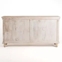 Kirklands Home Cabinets & Sideboards|Whitewashed Carri Glass Door Cabinet