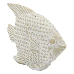 Best Whitewashed Ceramic Woven Fish Statue Statues & Figurines
