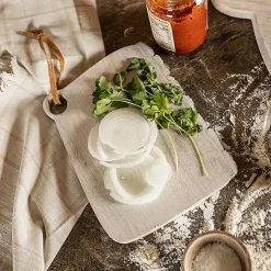 Kirklands Home Serving & Entertaining|Whitewashed Live Edge Wooden Cutting Board