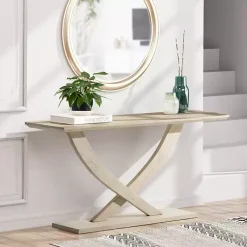 Kirklands Home Console Tables|washed Ramus Console Table White