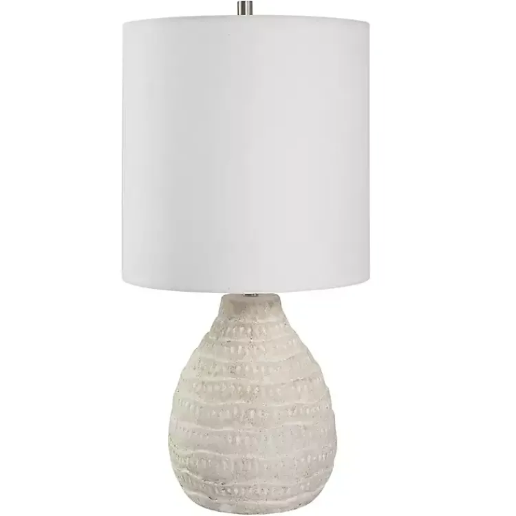 Kirklands Home Table Lamps|washed Textured Ellie Table Lamp White
