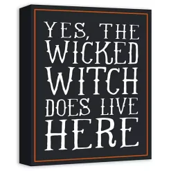 Sale Wicked Witch Lives Here Canvas Art Print Halloween