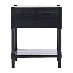Kirklands Home Console Tables|Wilbert 3-Drawer Console Table Black