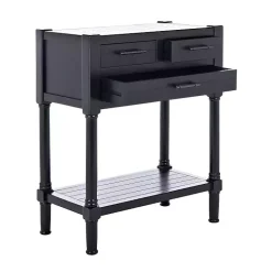 Kirklands Home Console Tables|Wilbert 3-Drawer Console Table Black