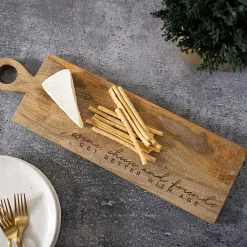 Kirklands Home Serving & Entertaining|Wine, Cheese, and Friends Serving Board Brown