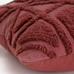 Wine Geo Tufted Throw Pillow Pillows