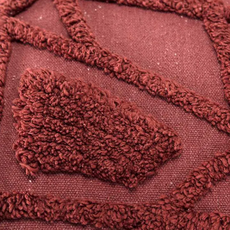 Wine Geo Tufted Throw Pillow Pillows