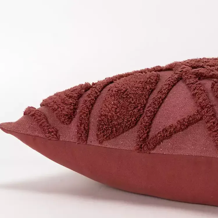 Wine Geo Tufted Throw Pillow Pillows