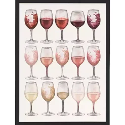 Kirklands Home Framed Art|Wine Glasses Framed Art Print