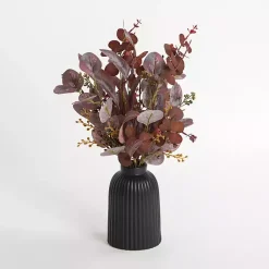 Best Wine Seeded Eucalyptus Arrangement in Ribbed Vase Arrangements & Greenery
