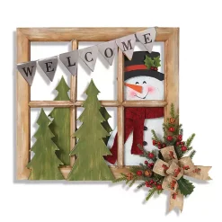 Sale Winter Wonderland Window Frame Wall Plaque Christmas Art & Wall Decor