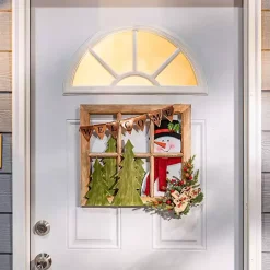 Sale Winter Wonderland Window Frame Wall Plaque Christmas Art & Wall Decor