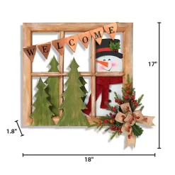 Sale Winter Wonderland Window Frame Wall Plaque Christmas Art & Wall Decor