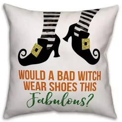 Witch Shoes Reversible Halloween Pillow Halloween
