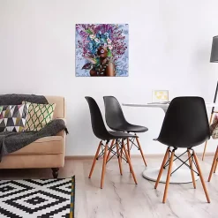 Kirklands Home Canvas Art|Woman in Bloom Purplicious Giclee Canvas Art Print Purple