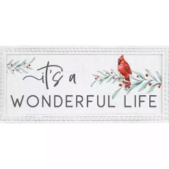 Wonderful Life Beaded Frame Wall Plaque Christmas Art & Wall Decor