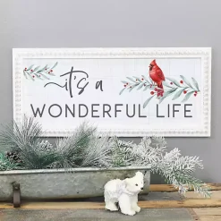 Wonderful Life Beaded Frame Wall Plaque Christmas Art & Wall Decor