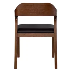 Kirklands Home Dining Chairs|Wood and Faux Leather Dining Chair Black