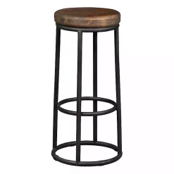 Kirklands Home Bar Stools & Counter Height Stools|Wood and Metal Kendall Barstool Brown