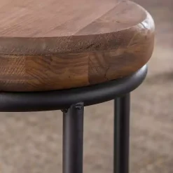 Kirklands Home Bar Stools & Counter Height Stools|Wood and Metal Kendall Barstool Brown