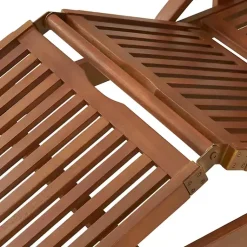 Kirklands Home Outdoor Seating|Wood 2-pc. Outdoor Lounge Chair with Leg Rest Set Brown