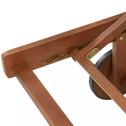 Kirklands Home Outdoor Seating|Wood 2-pc. Outdoor Lounge Chair with Leg Rest Set Brown