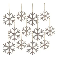 Online Wood Snowflake 12-pc. Christmas Ornament Set Christmas Ornaments