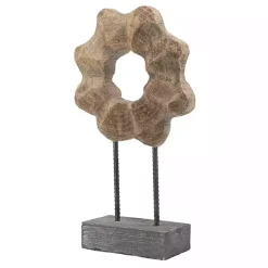 Clearance Wood Wave Ring Figurine Statues & Figurines