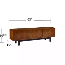 Kirklands Home Tv Stands & Media Consoles|Wooden 3-Door Media Cabinet Brown