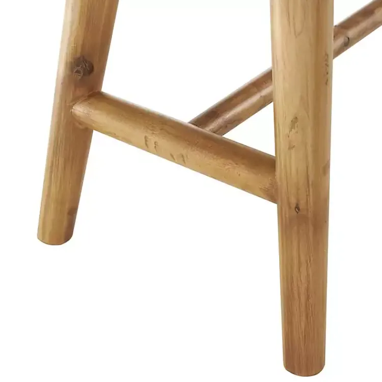 Kirklands Home Benches & Ottomans|Woven Rope Narrow Wood Bench Tan