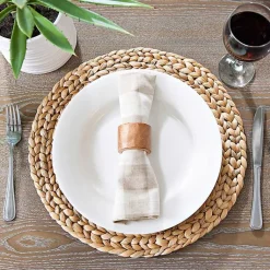 Kirklands Home Table Linens|Woven Seagrass Round Placemat Tan