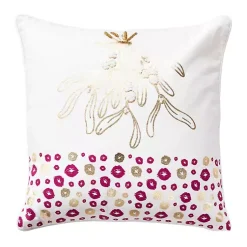 Outlet Wrapped Gift Pink Christmas Throw Pillow Christmas Pillows