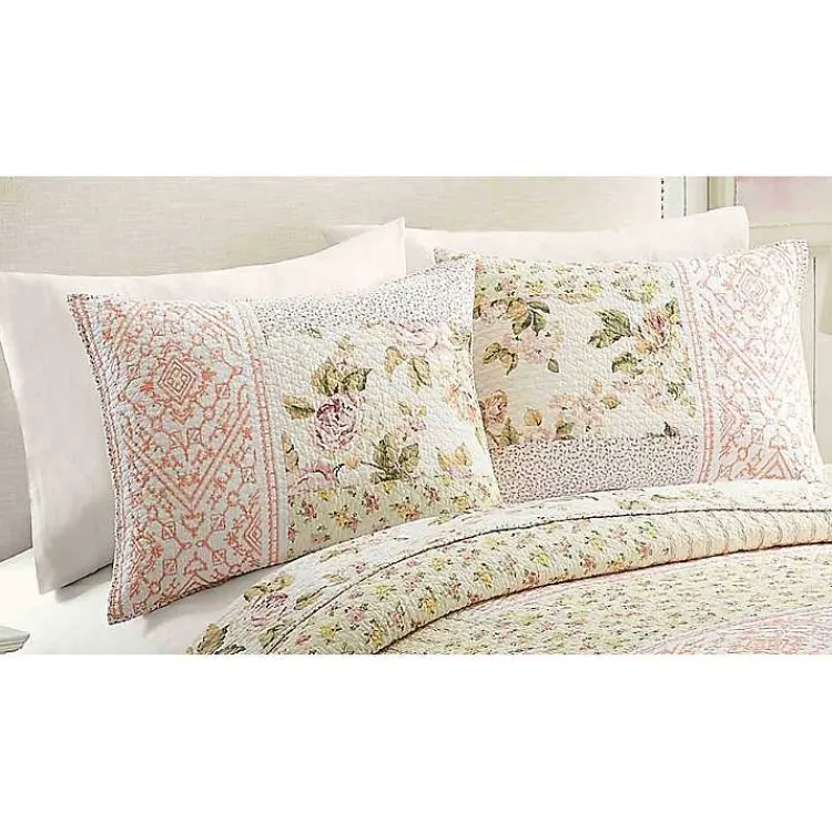 Kirklands Home Quilts|Yellow and Pink Patchwork Blooms Full/Queen Quilt