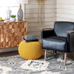 Sale Chain Knitted Round Pouf Poufs & Floor Cushions