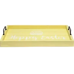Outlet Hoppy Easter Wood Tray Easter Decorations