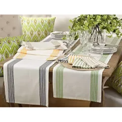 Kirklands Home Table Linens|Yellow Striped Border Table Runner