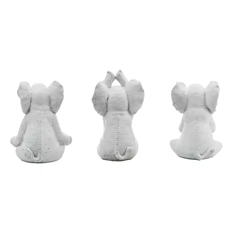 Sale Yoga Elephant Statues, Set of 3 Statues & Figurines